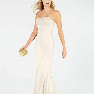 Adrianna Papell Lola Strapless Gown Ivory Size 10